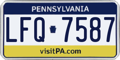 PA license plate LFQ7587