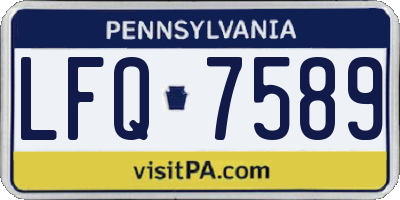 PA license plate LFQ7589