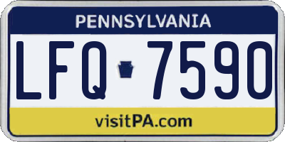 PA license plate LFQ7590