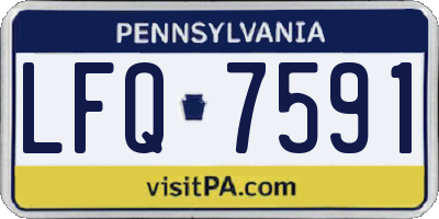 PA license plate LFQ7591