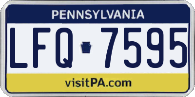 PA license plate LFQ7595