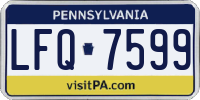 PA license plate LFQ7599