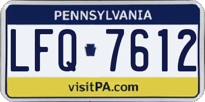PA license plate LFQ7612