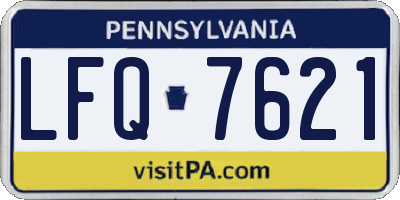 PA license plate LFQ7621