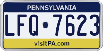 PA license plate LFQ7623
