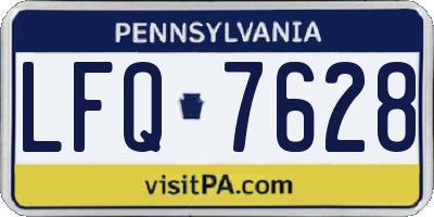 PA license plate LFQ7628