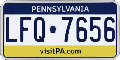 PA license plate LFQ7656