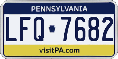 PA license plate LFQ7682