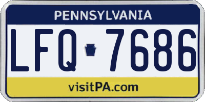 PA license plate LFQ7686