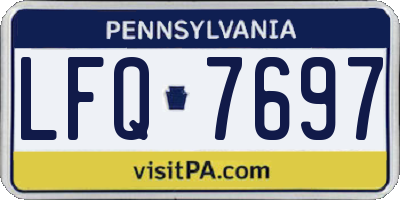 PA license plate LFQ7697