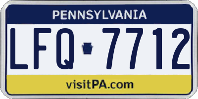 PA license plate LFQ7712