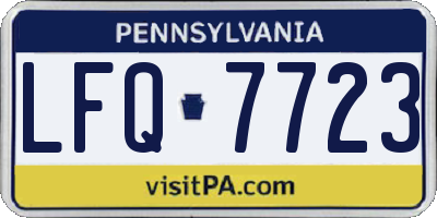 PA license plate LFQ7723