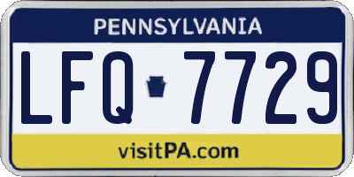 PA license plate LFQ7729