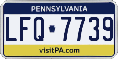 PA license plate LFQ7739