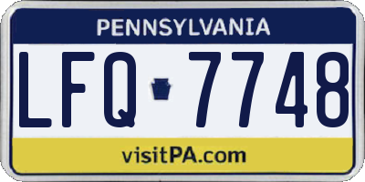 PA license plate LFQ7748