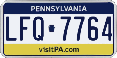 PA license plate LFQ7764