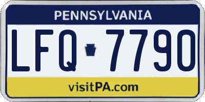 PA license plate LFQ7790