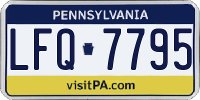 PA license plate LFQ7795