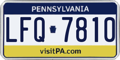 PA license plate LFQ7810