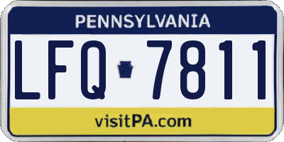 PA license plate LFQ7811