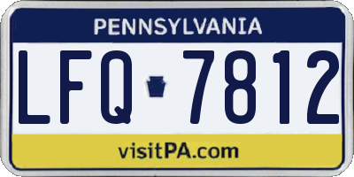 PA license plate LFQ7812