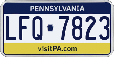 PA license plate LFQ7823