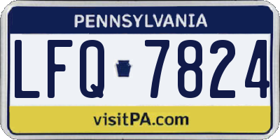 PA license plate LFQ7824