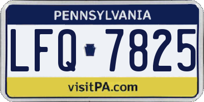 PA license plate LFQ7825