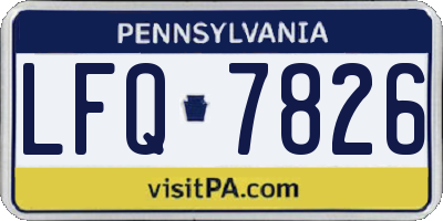 PA license plate LFQ7826