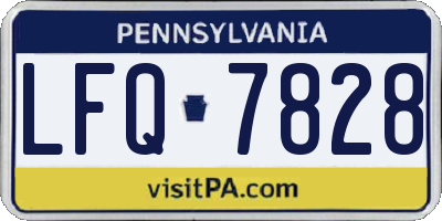 PA license plate LFQ7828