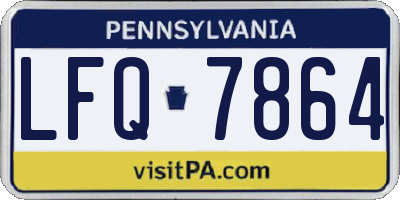 PA license plate LFQ7864