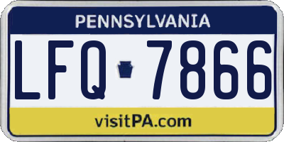 PA license plate LFQ7866