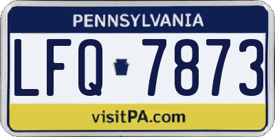 PA license plate LFQ7873