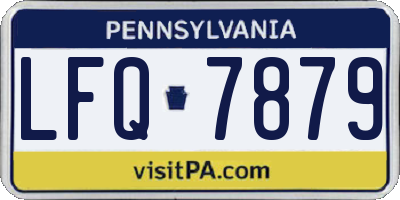 PA license plate LFQ7879