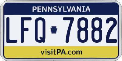 PA license plate LFQ7882