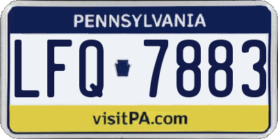 PA license plate LFQ7883