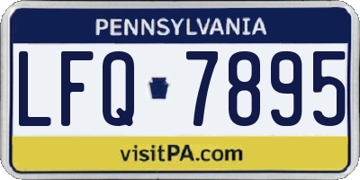PA license plate LFQ7895