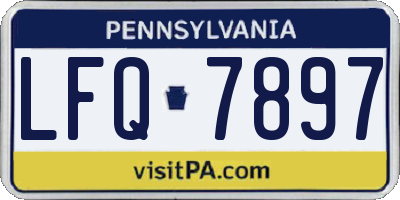 PA license plate LFQ7897