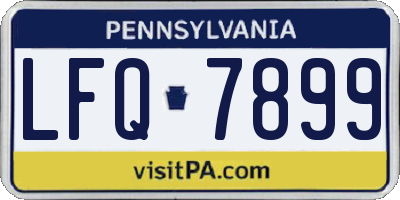 PA license plate LFQ7899