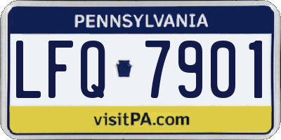 PA license plate LFQ7901