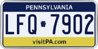 PA license plate LFQ7902