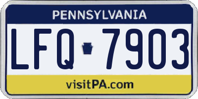 PA license plate LFQ7903