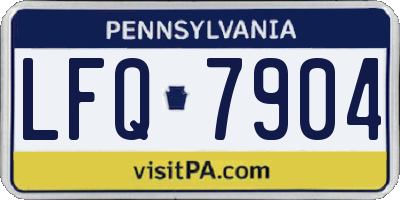 PA license plate LFQ7904