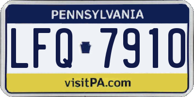 PA license plate LFQ7910