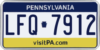 PA license plate LFQ7912
