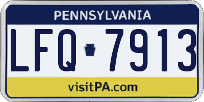 PA license plate LFQ7913
