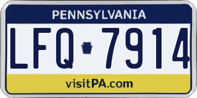 PA license plate LFQ7914