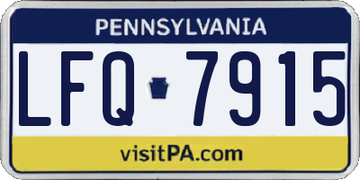 PA license plate LFQ7915