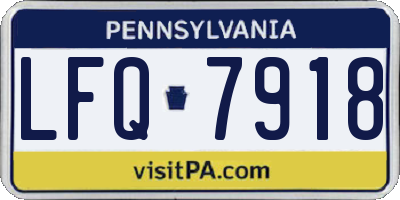 PA license plate LFQ7918