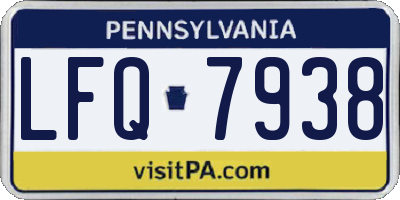 PA license plate LFQ7938